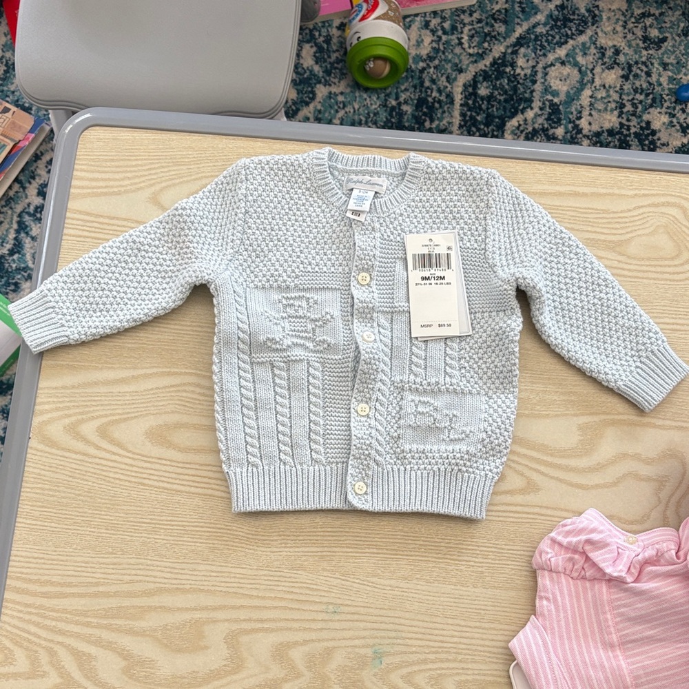 Ralph Lauren Baby Light Gray Kids Cardigan